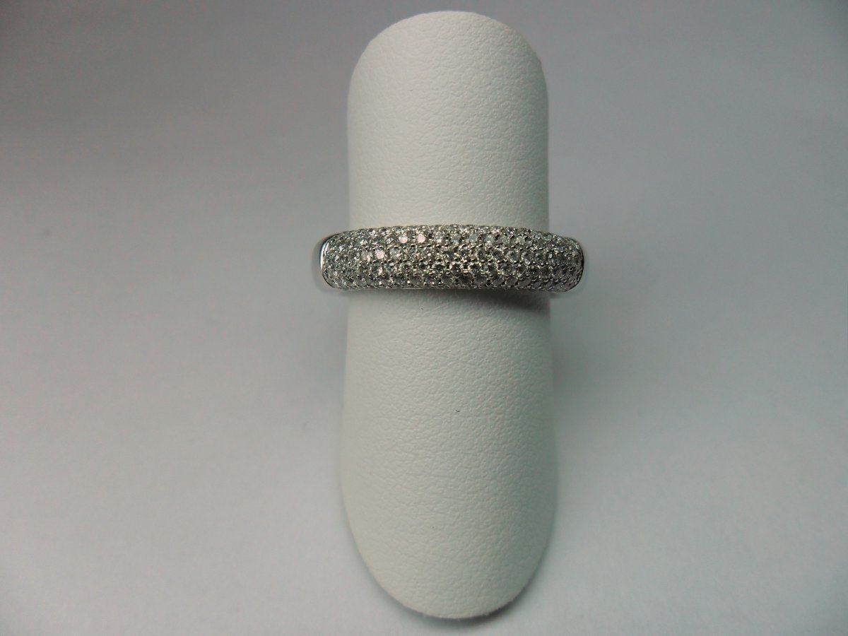Sphere pavé ring 7 row